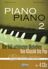 Piano Piano 2 (Mittelschwer) 100 schönsten Melodien Von Klassik bis Pop + 4 CDs